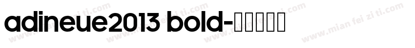 adineue2013 bold字体转换